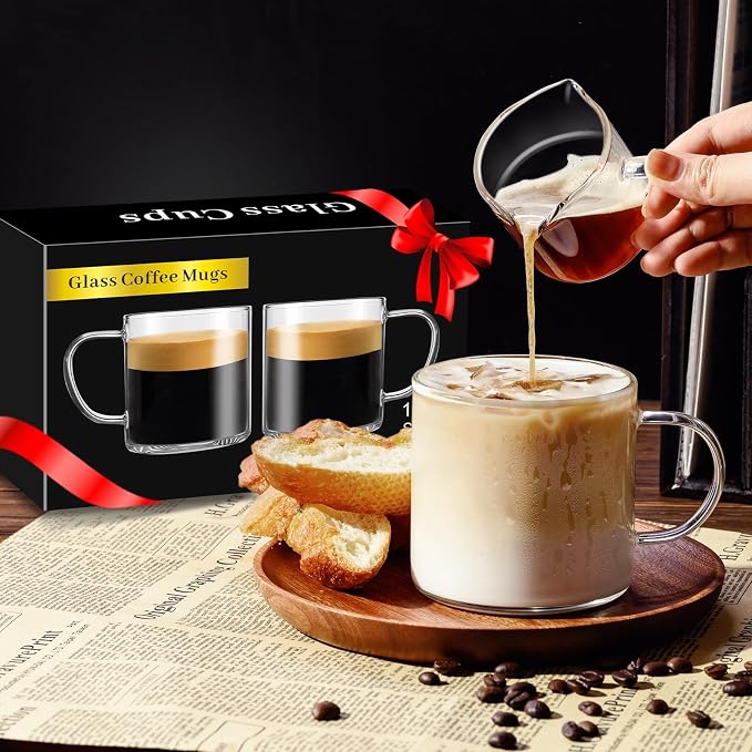 PARACITY Espresso Cups Set of 2, High Borosilicate Espresso Shot Glass - Image 7