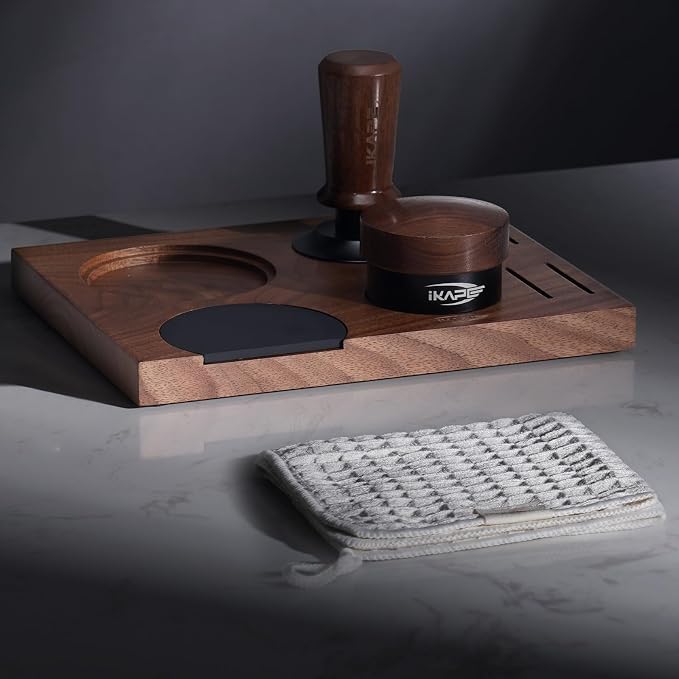 IKAPE 58MM Coffee Tamper Set 5 IN 1, Walnut Wood Espresso Tamper, Espresso - Image 7