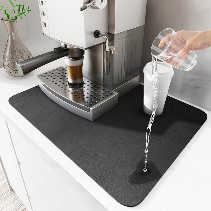 Coffee Bar Mat for Spill-proof, SYOUACEND 24 x 16 Inch Hide Stain Rubber Backed by Unknown