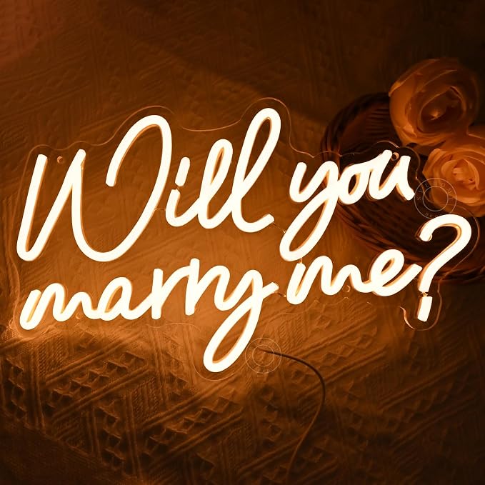 SYLHOME Will You Marry Me ? Led Neon Light Sign Hanging Proposal Wedding Party - Image 8