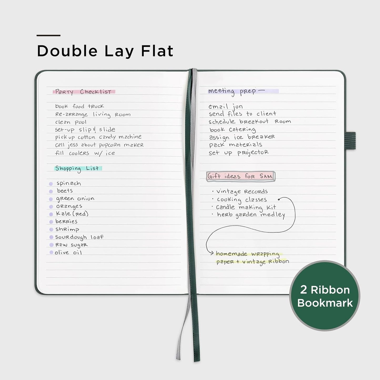 &And Per Se Lined Journal Notebook for Women&Men with Pattern, 160 Pages 100GSM Thick Paper, A5 Hardcover Journals for Writing(Dark Green)
