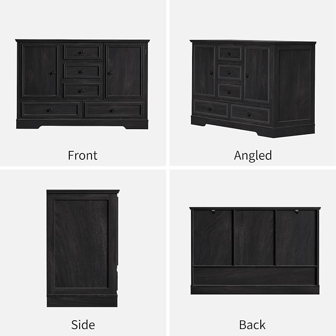 GarveeHome 47" Farmhouse Sideboard Buffet Cabinet, Sideboard Storage credenza - Image 8