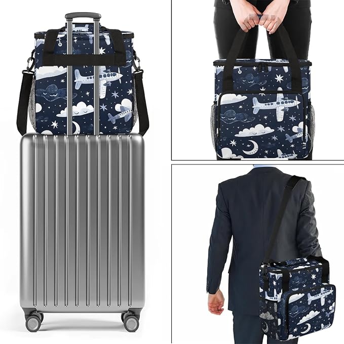 Aircraft Flying Airplane Coffee Maker Carring Bag, Large Insulated Storage - Image 7