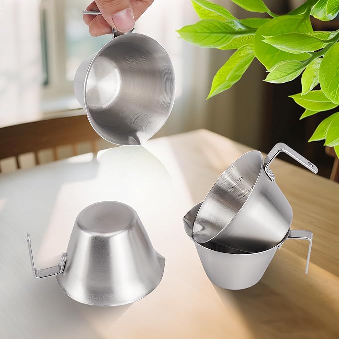 RETON 4 Pcs Espresso Measuring Cup, 3.4OZ Stainless Steel Espresso Cups - Image 9