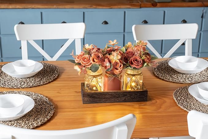 Mkono Mason Jar Lights Centerpiece Table Decor - Image 6