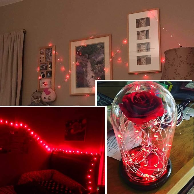 Ariceleo Led Fairy Lights Battery Operated, 1 Pack Mini Battery Powered Copper - Image 8