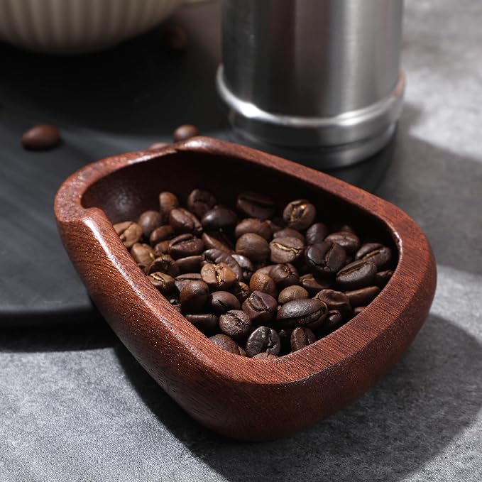 1 Pc Coffee Bean Dosing Cup, Dosing Walnut Wood Cups Coffee Measuring Cup - Image 6