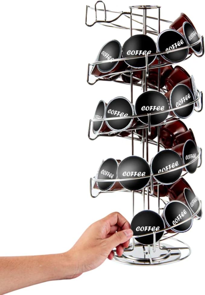 Restaurantware Coffee Pod Holder 7 x 7 x 16.14 Inches 35-50 K-Cup Stainless - Image 6