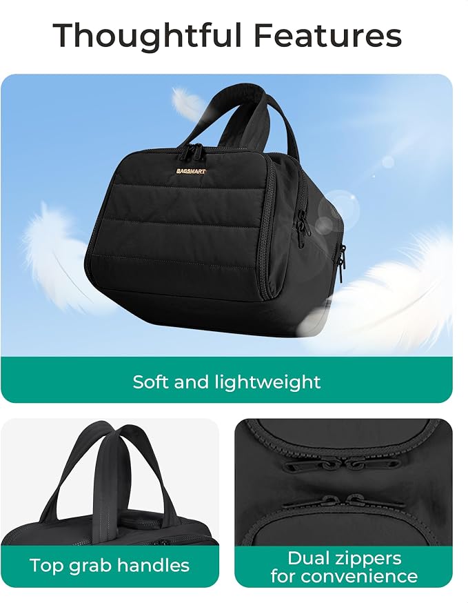 BAGSMART Travel Toiletry Bag, Crush Toiletry Bag - Image 6