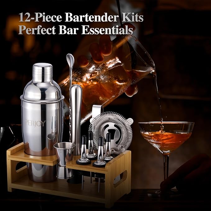 Cocktail Shaker Bartender Kit-12 Piece Cocktail Shaker Set - Image 7