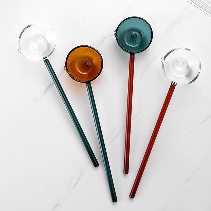 Clear Glass Stirring Spoons Transparent Crystal Teaspoons Milk Cocktail Cold - Image 6