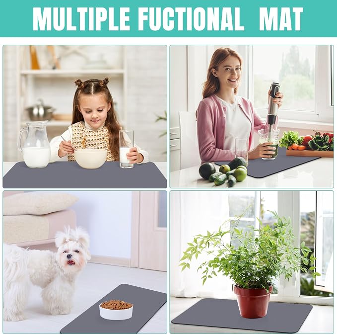 WISELIFE Coffee Mat Super Absorbent Dish Drying Mat Coffee Bar Accessories Match - Image 7