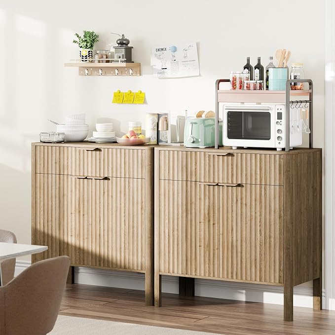 Fluted Buffet Cabinet with Storage - Image 8