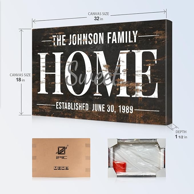 IPIC - Custom Canvas Family Wall Art, Personalized Farmhouse Canvas Wall Decor - Image 7