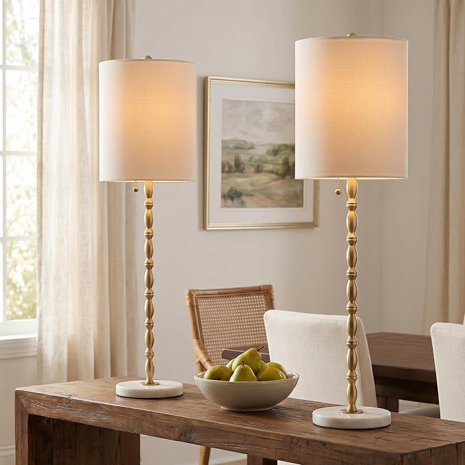 Buffet Lamps Set of 2, 28.5”H Modern Luxury Lamps - Image 9