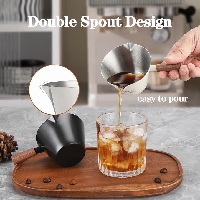 Mongdio 2 Pcs Espresso Measuring Cup, Stainless Steel Espresso Shot Cups - Image 7