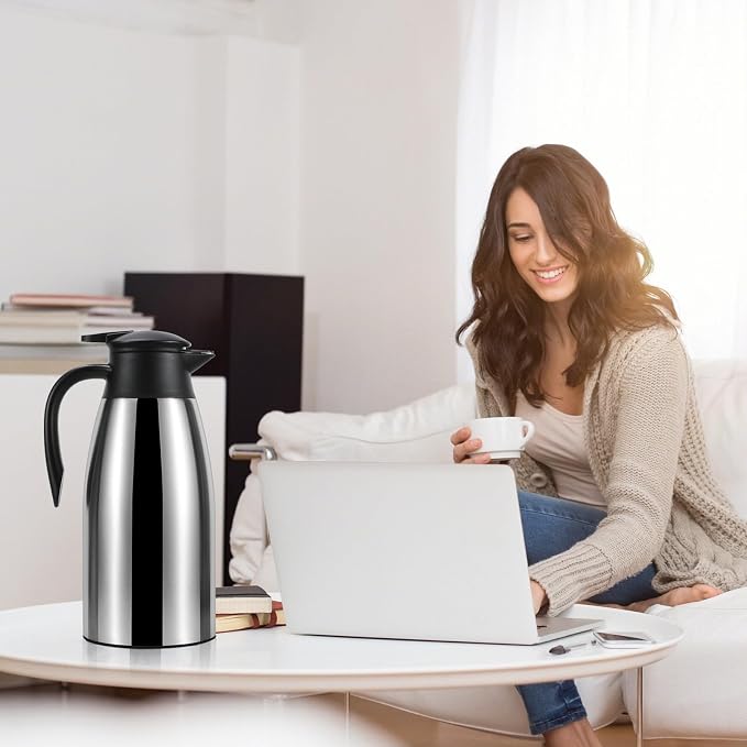 70 oz Thermal Coffee Carafe for keeping hot, Updated Carafe for hot liquid - Image 7