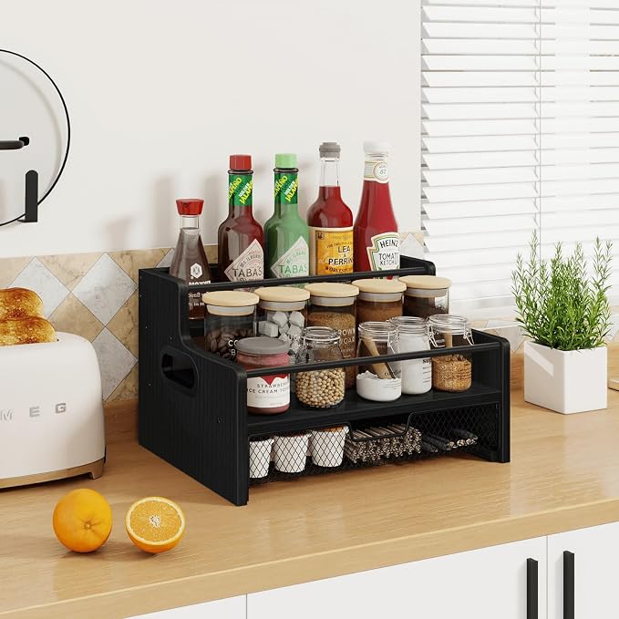 Homode 3-Tier Coffee Bar Organizer, 8 Bottle Syrup Stand - Image 8
