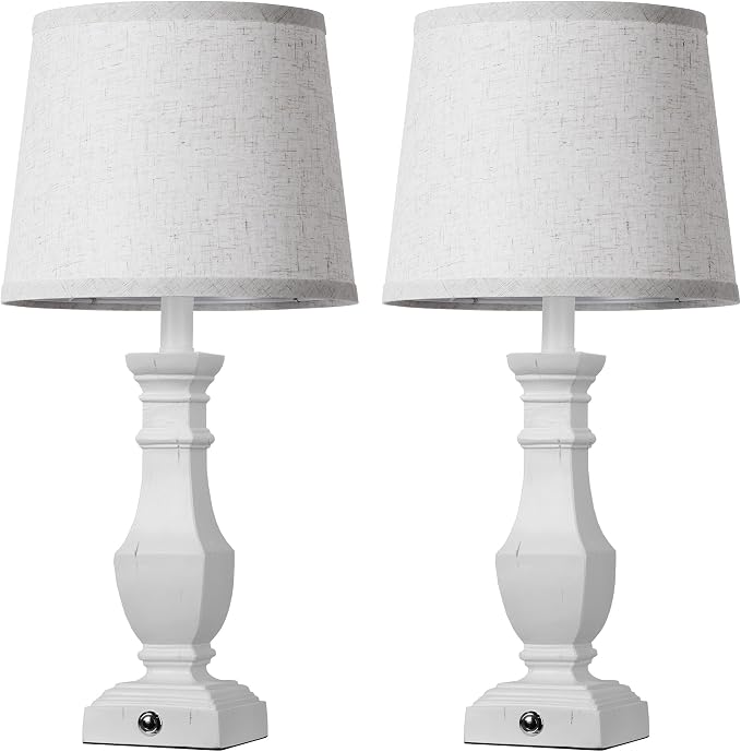 ROTTOGOON Dimmable Table Lamps Set of 2, Rustic Farmhouse Table Lamps - Image 7
