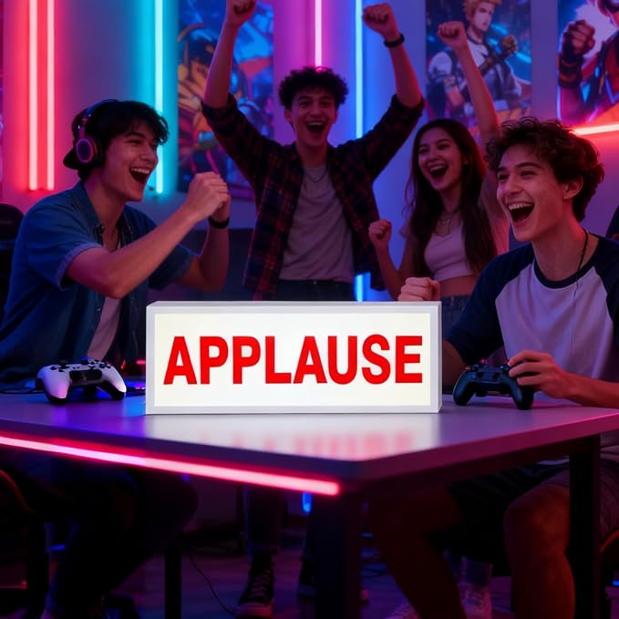 APPLAUSE Sign LED Retro Light Wall Mountable Pulsing Dimmable Light Illuminated - Image 6