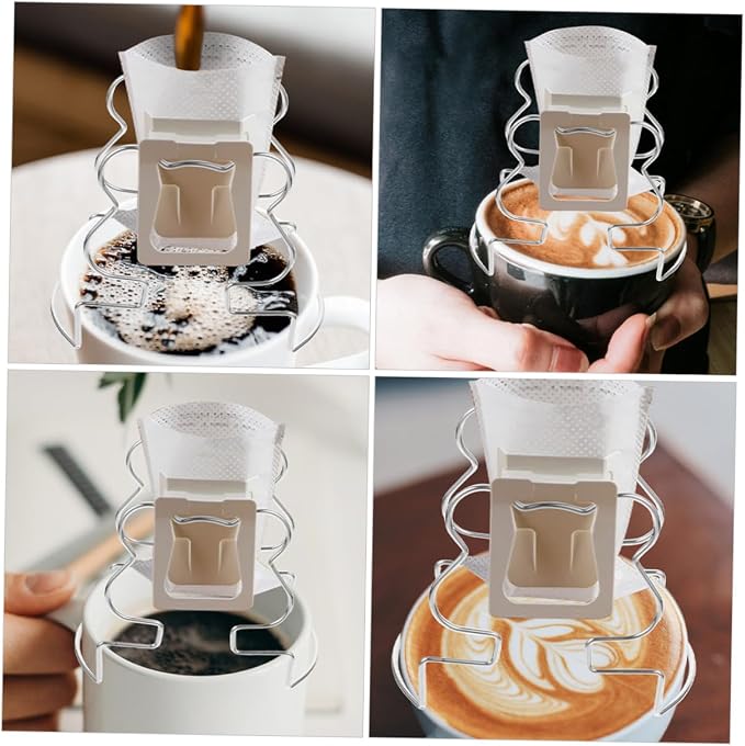 2pcs Stainless Drip Bag Holder Compact Coffee Filter Stand - Image 9