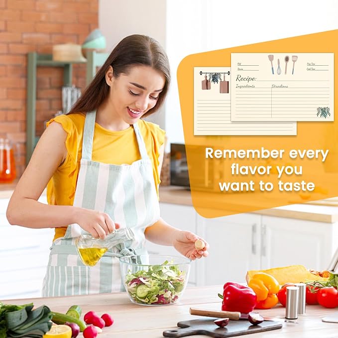 100 Pcs Recipe Cards 4x6, Double Sided Blank Cardstock Cards - Image 7