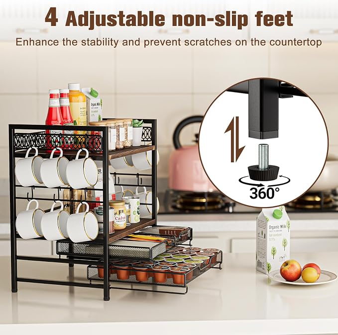 Coffee Bar Station Organizer, K Pod Cup Holder - Image 9