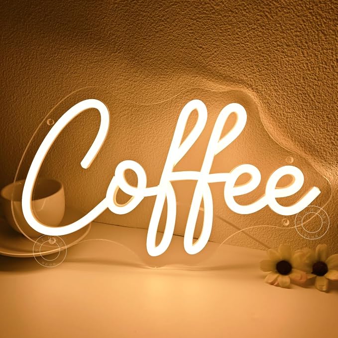 SYLHOME Coffee Led Neon Light Sign Home Bedroom Business Cafe Wall Sign Decor - Image 7