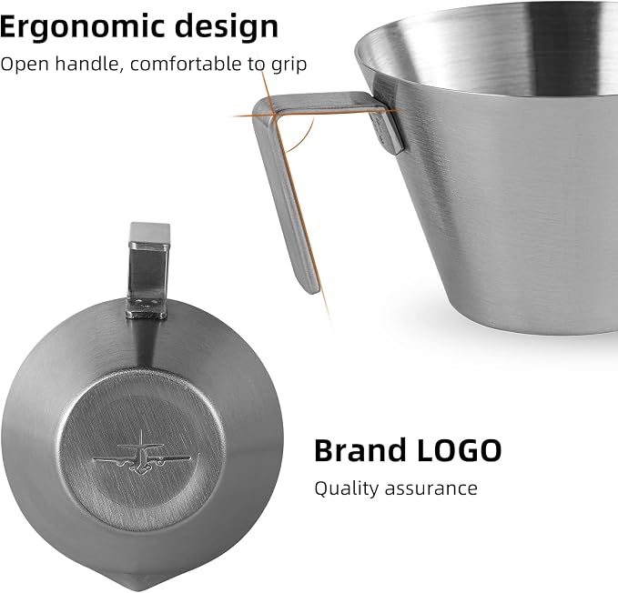 MHW-3BOMBER Espresso Measuring Cup Espresso Shot Cup 2oz Stainless Steel - Image 8