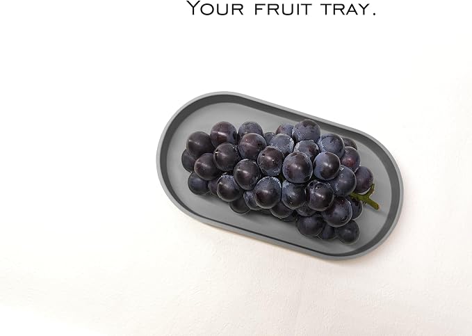 Gray Small Tray, Oval Tray, Countertop Organizer | - Image 8