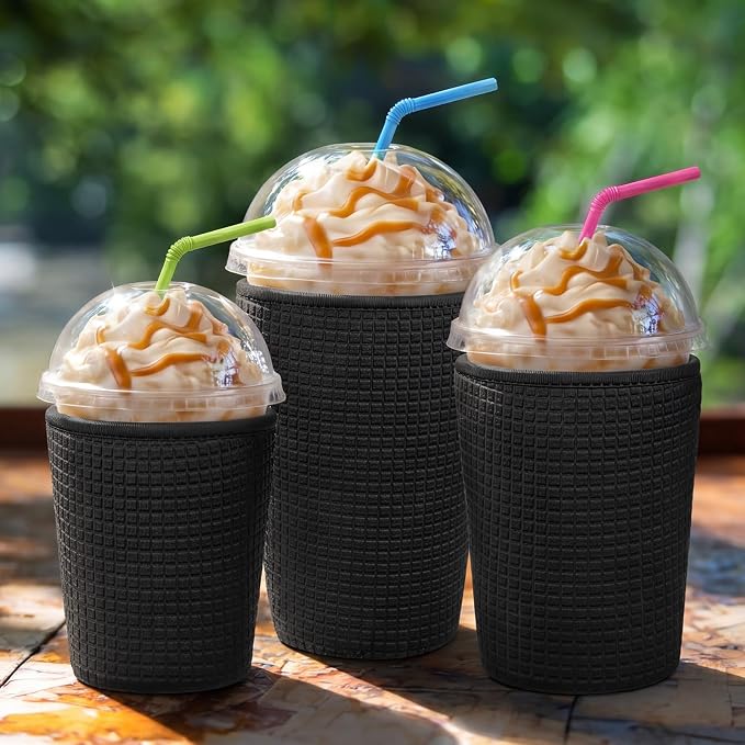 CHENGU 12 Pack Reusable Iced Coffee Sleeves Bulk Cold Cup Neoprene Insulated - Image 6