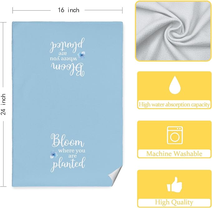 Hydrangea Kitchen Towels Set of 4 - Image 5