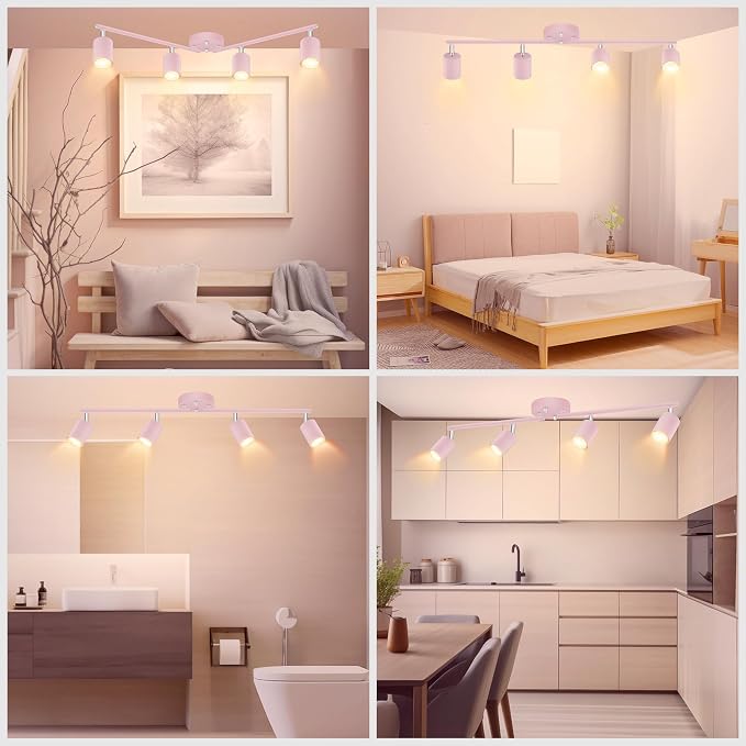 BoostArea LED 4 Light Track Lighting Kit, Flexibly Rotatable Light Head - Image 7