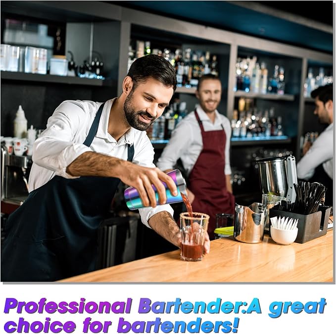 Sabary 6 Pcs Cocktail Shakers Professional Bar Shaker Boston Set Stainless - Image 7