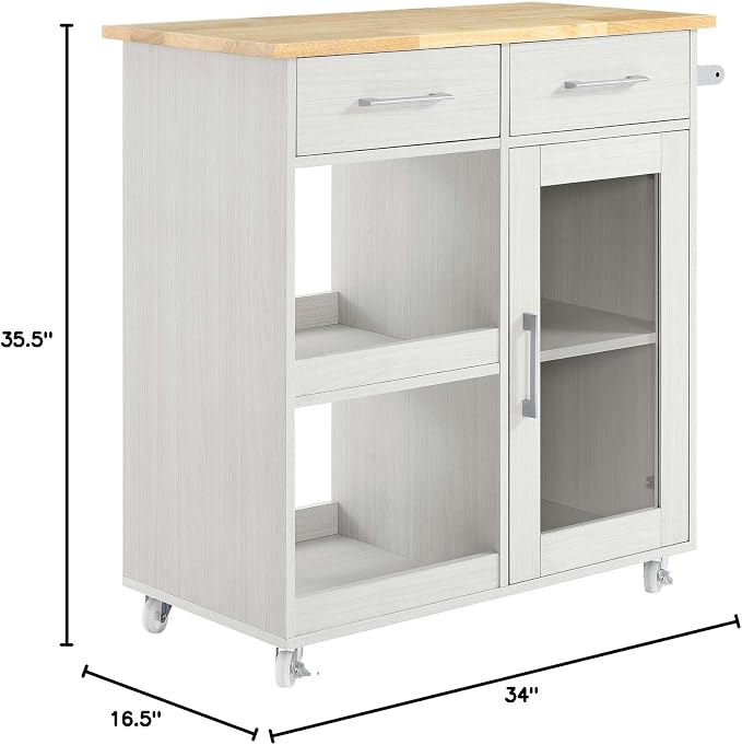 Modway Culinary Rolling Kitchen Cart - Image 9