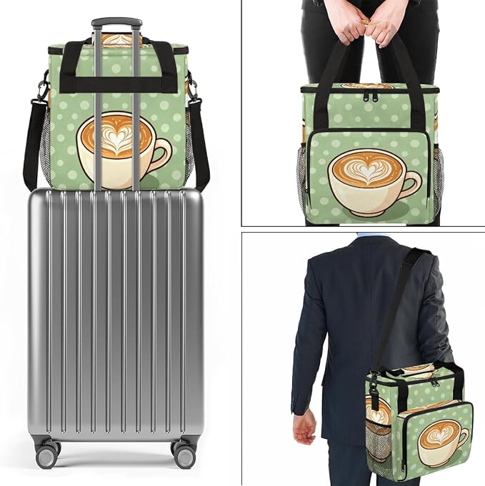 Coffee Maker Carrying Bag With Shoulder Strap Single Coffee Machine Bag Travel - Image 7