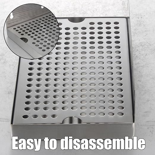 Sturdy 304 Nonrust Steel Wall Mounted Rectangular Pubs Drip Tray Feature Quick - Image 9