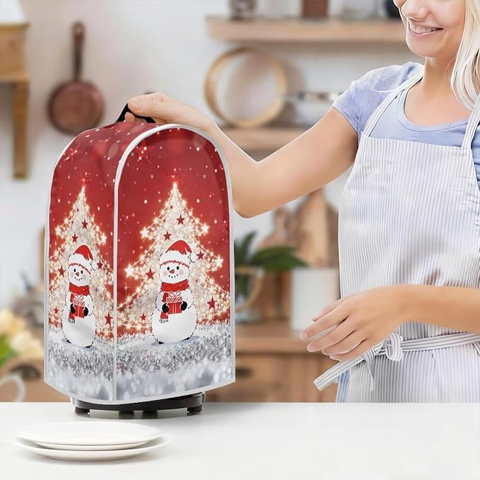Christmas Tree Snowman Blender Dust Cover, Anti Fingerprint Polyester Stand - Image 7