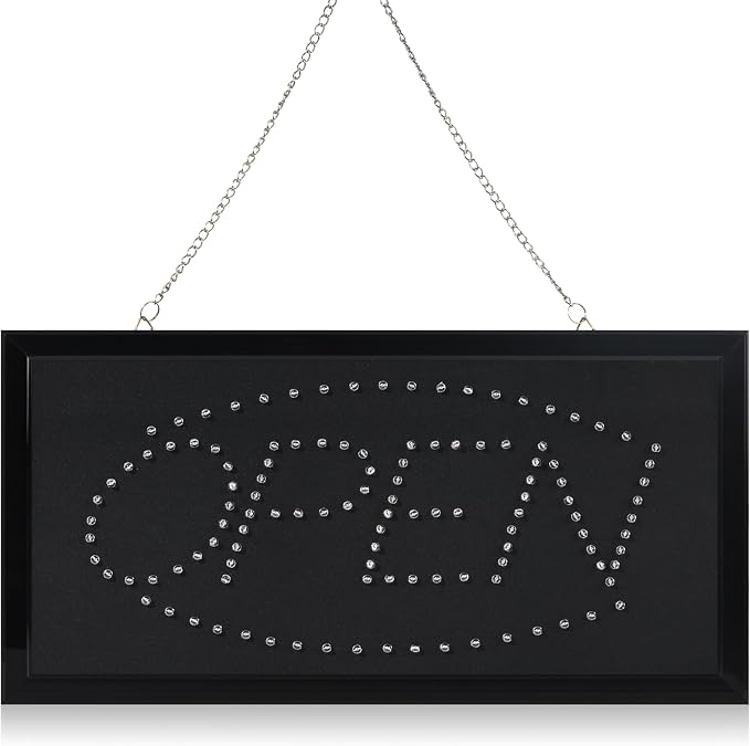 LED Neon Open Sign with Animation – 19x10 Inch Bright Light Up Window Sign - Image 2