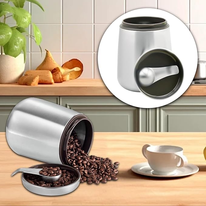MEKBOK Coffee Canister, Airtight Stainless Steel Kitchen Food Storage Container - Image 9