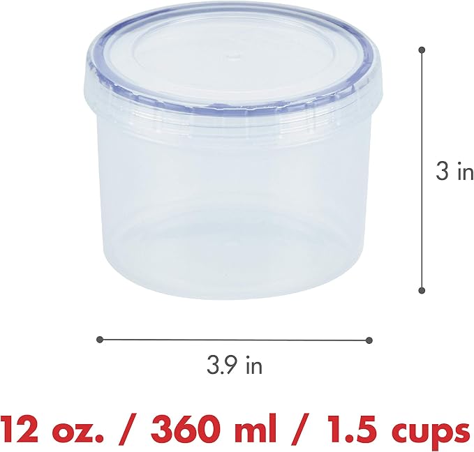 LocknLock Easy Essentials Twist Food Storage lids/Airtight containers, BPA Free - Image 3