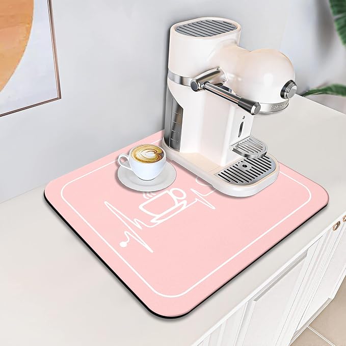 Pink Absorbent Coffee Mat - Image 7