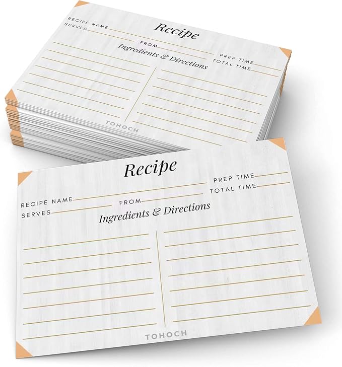 Blank Recipe cards 4x6 Inches Double Sided, 30 Pack Large Writing Space Vintage - Image 5