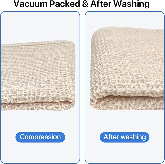 100% Cotton Waffle Weave Kitchen Towels, 6 Pack Dish Cloths - Image 7