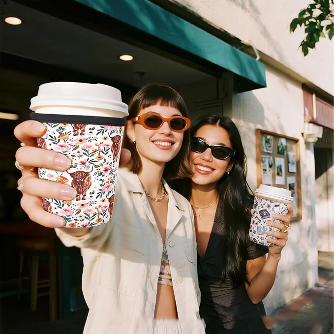 Reusable Insulated Sleeve for Iced Coffee Cup, Coffee Neoprene Sleeve for Cold - Image 7