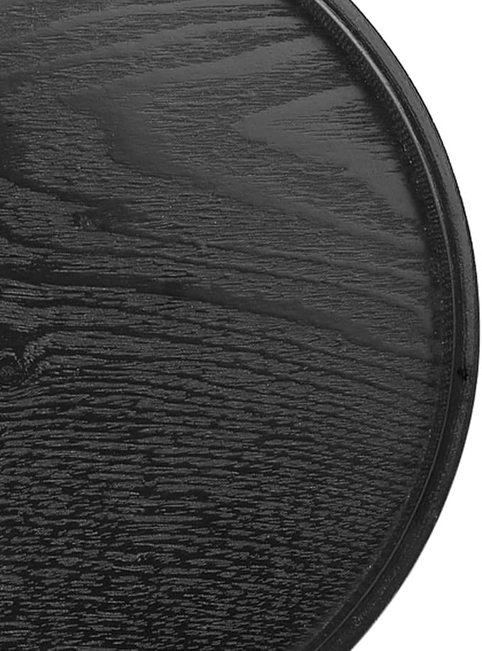Yinhing Round Tray, Coffee Table Tray Food Meals Serving Plate Restaurant Wood - Image 9