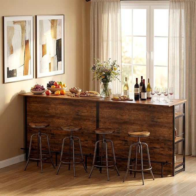 GOFLAME Home Bar Unit, 4-Tier Bar Table - Image 9