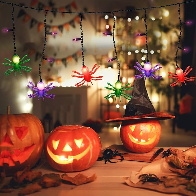 Halloween Spider String Lights, 7Ft Halloween Decorative String Lights - Image 7