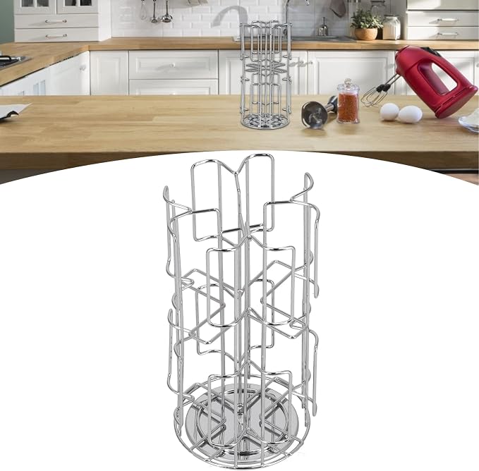 Coffee Capsule Holder Stand Rack Rotatable 360 Degree Storage Shelf - Image 9