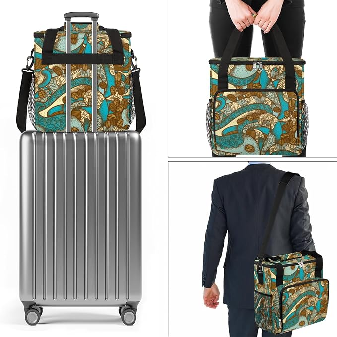 Vintage Boho Coffee Bean Maker Carring Bag Travel Carrying Storage Tote - Image 7